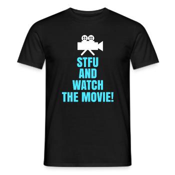 Films, Théâtre, Caméra, Déclaration, Soirée cinéma, Films - T-shirt homme - noir - Devant - AI Model Male 178 light (178cm)