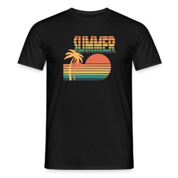 Retro Sunset Summer Vibe Design - Men's T-Shirt - black - Front - AI Model Male 178 light (178cm)