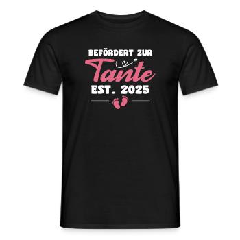 Befördert Zur Tante 2025 - Männer T-Shirt - Schwarz - Vorne - AI Model Male 178 light (178cm)