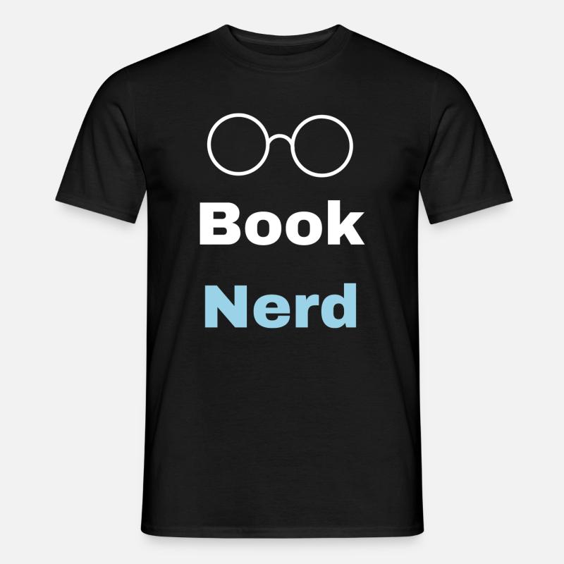 Buch-Nerd - Männer T-Shirt - Schwarz