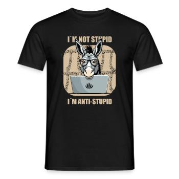 Smart Nerd Ass - Men's T-Shirt - black - Front - AI Model Male 178 light (178cm)