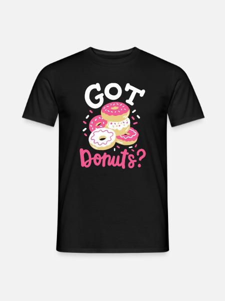 Donuts Donut-Liebhaber - Männer T-Shirt - Schwarz