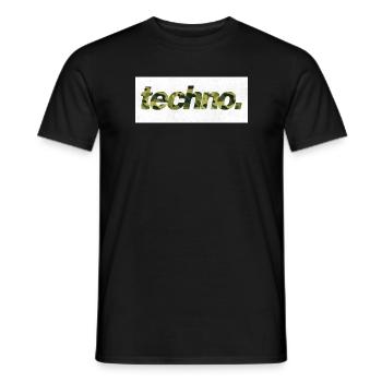 techno. camouflage - Männer T-Shirt - Schwarz - Vorne - AI Model Male 178 light (178cm)