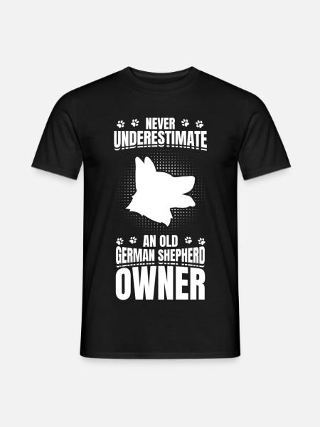 Old German Shepherd Owner - Men's T-Shirt - black