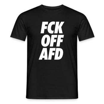 FCK OFF AFD Gegen rechts Trend 2025 Demo - Men's T-Shirt - black - Front - AI Model Male 178 light (178cm)