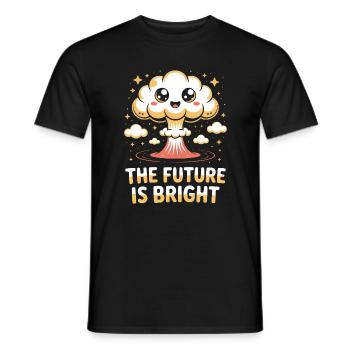 L’avenir est brillant - T-shirt drôle de bombe nucléaire - T-shirt homme - noir - Devant - AI Model Male 178 light (178cm)
