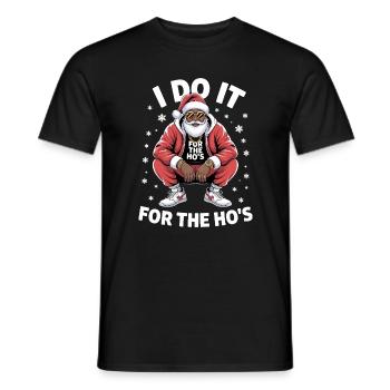 Je le fais pour les - Père Noël cool - T-shirt homme - noir - Devant - AI Model Male 178 light (178cm)
