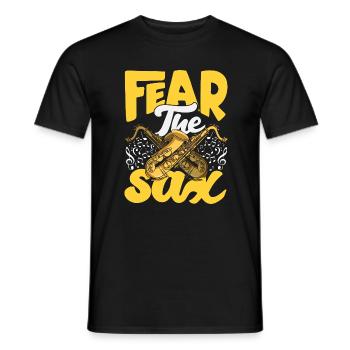Saxofon - Männer T-Shirt - Schwarz - Vorne - AI Model Male 178 light (178cm)