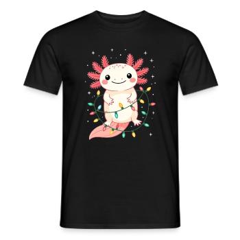 Axolotl Weihnachten Weihnachtspullover lustig süß - Männer T-Shirt - Schwarz - Vorne - AI Model Male 178 light (178cm)