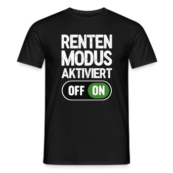 Rentenmodus aktiviert - Männer T-Shirt - Schwarz - Vorne - AI Model Male 178 light (178cm)