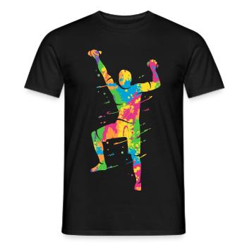 Escalader des montagnes Grimpeurs colorés Bloc - T-shirt homme - noir - Devant - AI Model Male 178 light (178cm)