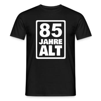 85 - Men's T-Shirt - black - Front - AI Model Male 178 light (178cm)