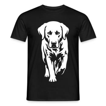 Labrador – Élégance intemporelle - T-shirt homme - noir - Devant - AI Model Male 178 light (178cm)