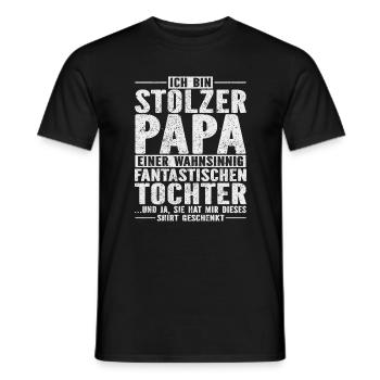 Proud Dad : Haut Fantastique Fille - T-shirt homme - noir - Devant - AI Model Male 178 light (178cm)
