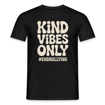 Des vibes bienveillants ne font que mettre fin au harcèlement - T-shirt homme - noir - Devant - AI Model Male 178 light (178cm)