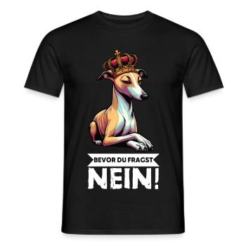 Bevor Du Fragst  Whippet Windhund Whippets  - Männer T-Shirt - Schwarz - Vorne - AI Model Male 178 light (178cm)
