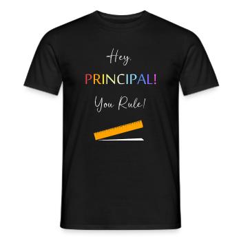 Schulleiter Schulleitung Schule Rektor Direktor - Männer T-Shirt - Schwarz - Vorne - AI Model Male 178 light (178cm)