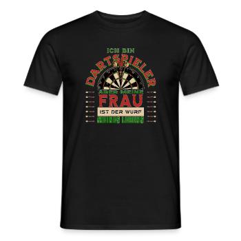 Darts Darts Player Hoodie & Shirt Throw of Life - Men's T-Shirt - black - Front - AI Model Male 178 light (178cm)