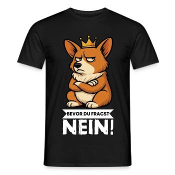 Before you ask: Corgi Corgi Welsh Corgi Corgi Dog - Men's T-Shirt - black - Front - AI Model Male 178 light (178cm)