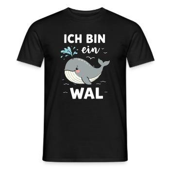 Wal  Meerestier Unterwasser Kostüm Fasching Fisch - Männer T-Shirt - Schwarz - Vorne - AI Model Male 178 light (178cm)