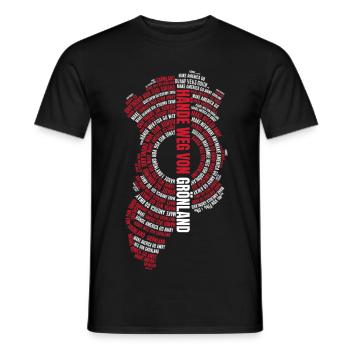 Hands off Greenland Statement - Men's T-Shirt - black - Front - AI Model Male 178 light (178cm)