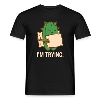 Prickly But Trying - Men's T-Shirt - black - Front - AI Model Male 178 light (178cm)