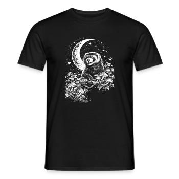 Moon Ferret - Men's T-Shirt - black - Front - AI Model Male 178 light (178cm)