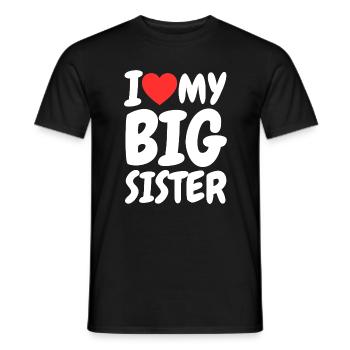 I Love My Big Sister Heart Family Funny - T-shirt homme - noir - Devant - AI Model Male 178 light (178cm)