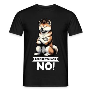 Avant de demander à Akita, propriétaire d’Akita, Akita Amoureux d’Akita - T-shirt homme - noir - Devant - AI Model Male 178 light (178cm)