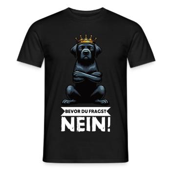 Before you ask: No Labrador Labrador owner - Men's T-Shirt - black - Front - AI Model Male 178 light (178cm)