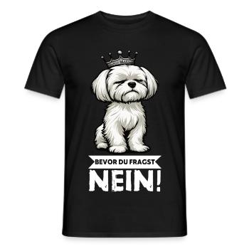 Avant que vous ne demandiez : No Malteser Malteserbesitzer - T-shirt homme - noir - Devant - AI Model Male 178 light (178cm)