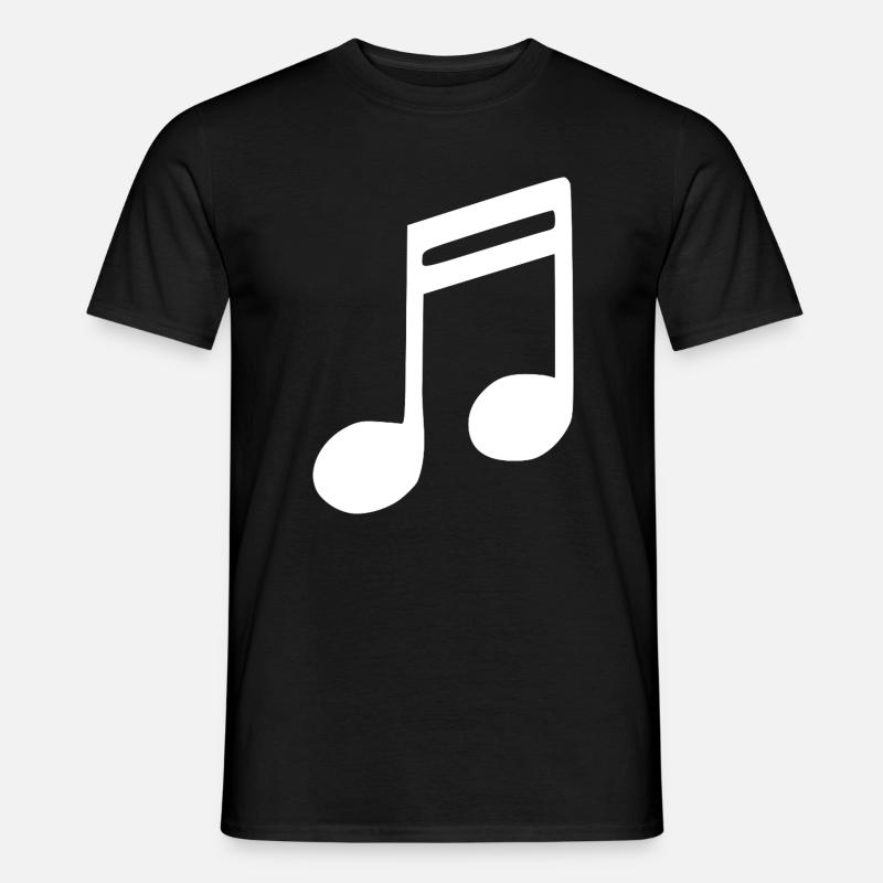 Music Note Musical Note White - Men’s T-shirt - black