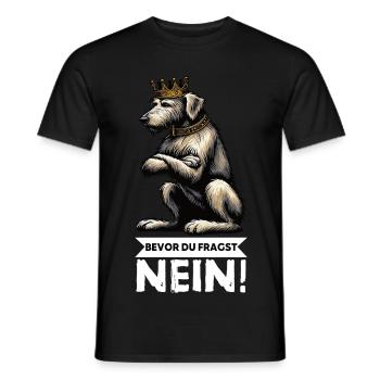 Bevor Du Fragst Nein Irischer Wolfshund Wolfshund  - Männer T-Shirt - Schwarz - Vorne - AI Model Male 178 light (178cm)