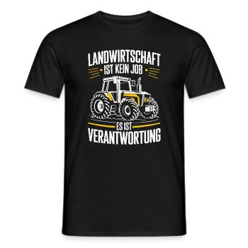 Farming is not a job, it's a responsibility - Men's T-Shirt - black - Front - AI Model Male 178 light (178cm)