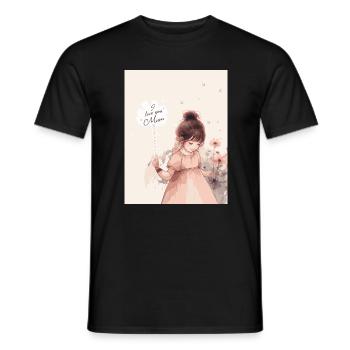 Sweet Daughter Love Mum - Männer T-Shirt - Schwarz - Vorne - AI Model Male 178 light (178cm)