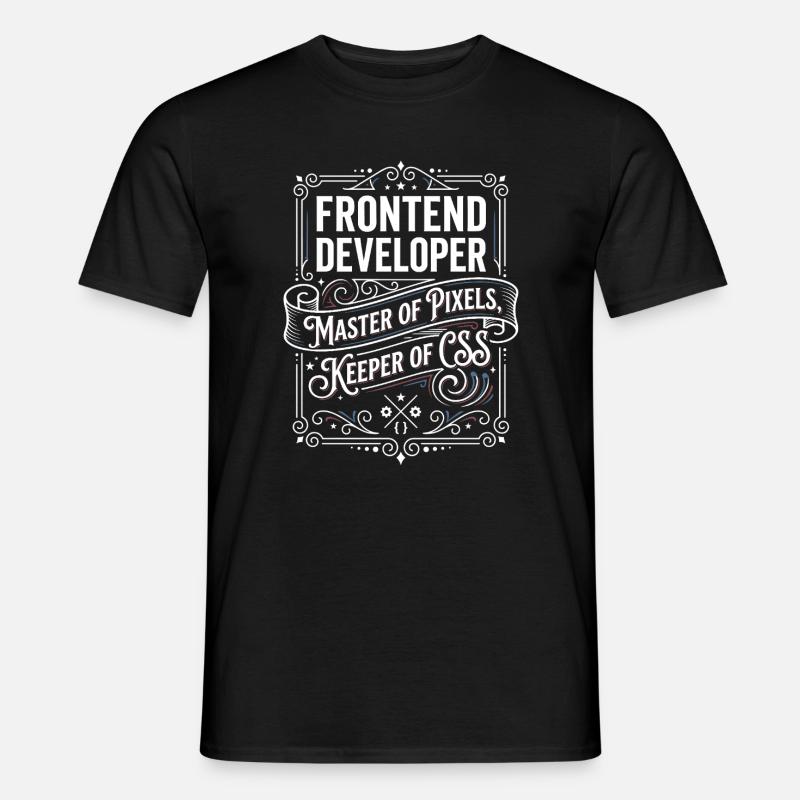 Frontend Entwickler Pixelmeister CSS - Männer T-Shirt - Schwarz