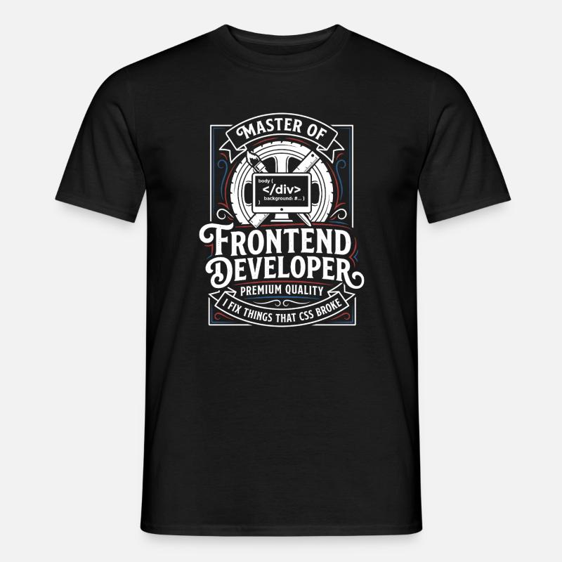 Maître frontend : art CSS HTML - T-shirt homme - noir