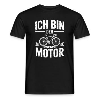 Ich bin der Motor Fahrradmotiv - Männer T-Shirt - Schwarz - Vorne - AI Model Male 178 light (178cm)