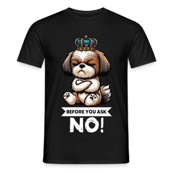 Before You Ask Shih tzu Shih tzus Shih tzu halter - Men's T-Shirt - black - Front - AI Model Male 178 light (178cm)