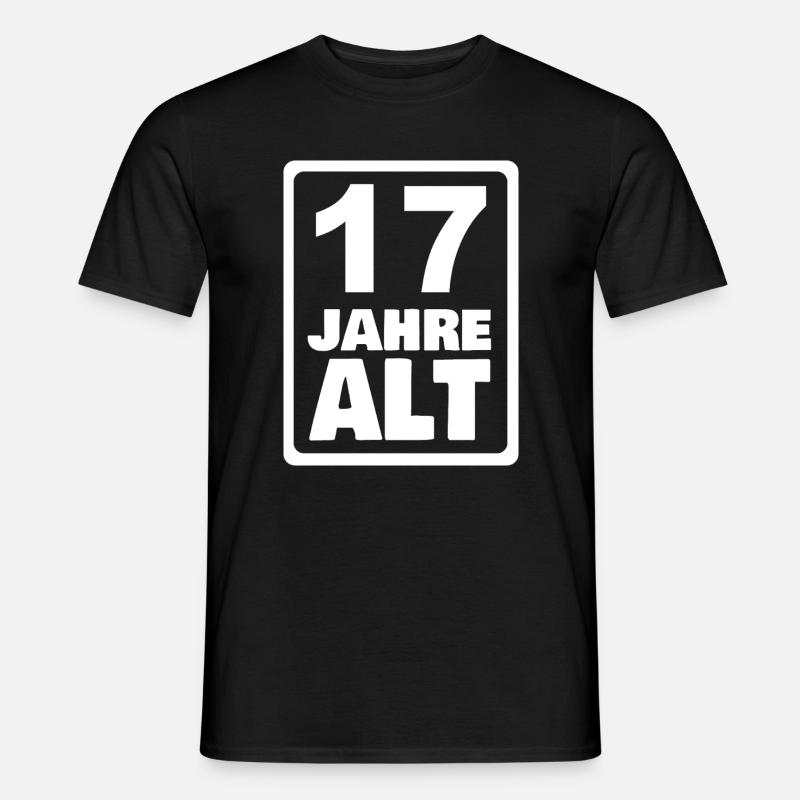 17 - Männer T-Shirt - Schwarz