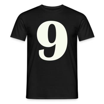 9 - Men's T-Shirt - black - Front - AI Model Male 178 light (178cm)