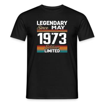 Mai 1973 Vintage Mai 1973 Retro Mai 1973 - T-shirt homme - noir - Devant - AI Model Male 178 light (178cm)