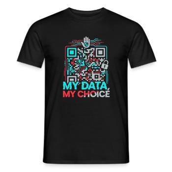 Meine Daten - Männer T-Shirt - Schwarz - Vorne - AI Model Male 178 light (178cm)