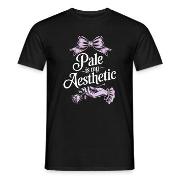 Blasse ästhetische Rosenschleife - Männer T-Shirt - Schwarz - Vorne - AI Model Male 178 light (178cm)