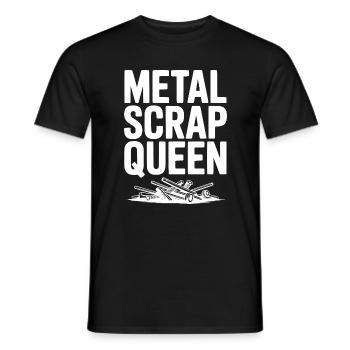 Metal Scrap Queen - Men's T-Shirt - black - Front - AI Model Male 178 light (178cm)