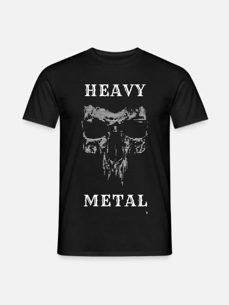 Skull Heavy Metal - Men's T-Shirt - black