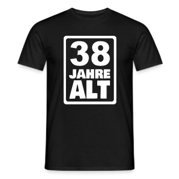 38 - Männer T-Shirt - Schwarz - Vorne - AI Model Male 178 light (178cm)