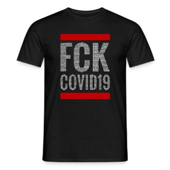 FCK COVID19 (white) - Männer T-Shirt - Schwarz - Vorne - AI Model Male 178 light (178cm)