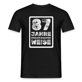 87 - Männer T-Shirt - Schwarz - Vorne - AI Model Male 178 light (178cm)