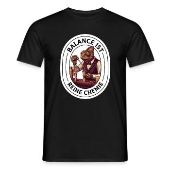 Mixologe Chemie T-Shirt Barkeeper - Männer T-Shirt - Schwarz - Vorne - AI Model Male 178 light (178cm)